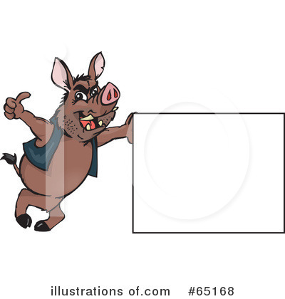 Royalty-Free (RF) Pig Clipart Illustration by Dennis Holmes Designs - Stock Sample #65168