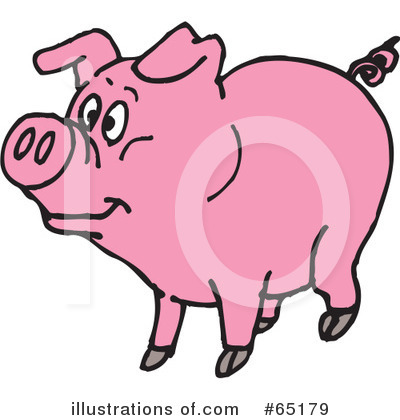 Royalty-Free (RF) Pig Clipart Illustration by Dennis Holmes Designs - Stock Sample #65179