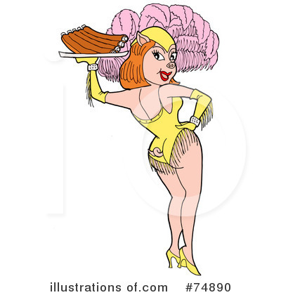 Show Girl Clipart #74890 by LaffToon