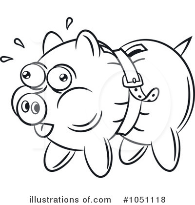 Royalty-Free (RF) Piggy Bank Clipart Illustration by gnurf - Stock Sample #1051118