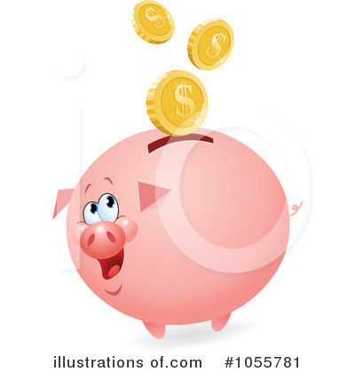 Royalty-Free (RF) Piggy Bank Clipart Illustration by yayayoyo - Stock Sample #1055781