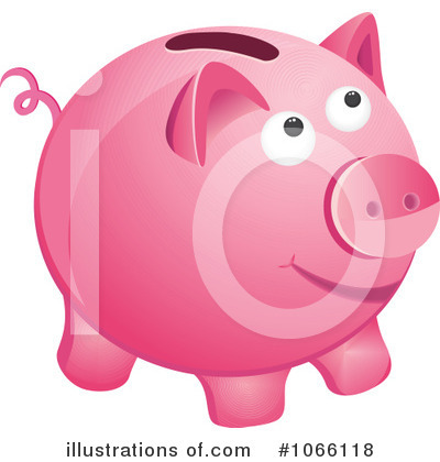 Royalty-Free (RF) Piggy Bank Clipart Illustration by Vector Tradition SM - Stock Sample #1066118