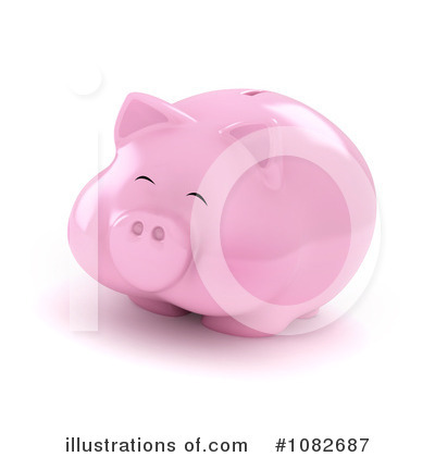 Royalty-Free (RF) Piggy Bank Clipart Illustration by BNP Design Studio - Stock Sample #1082687