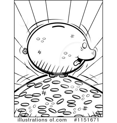 Royalty-Free (RF) Piggy Bank Clipart Illustration by Cory Thoman - Stock Sample #1151671