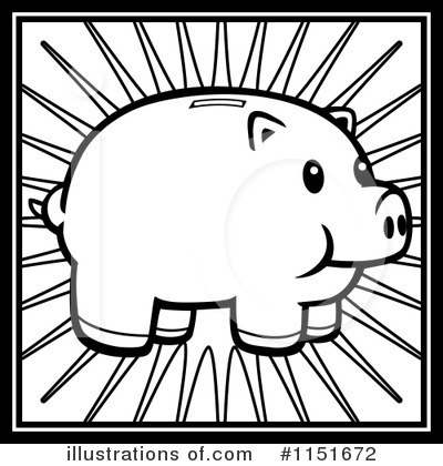 Royalty-Free (RF) Piggy Bank Clipart Illustration by Cory Thoman - Stock Sample #1151672