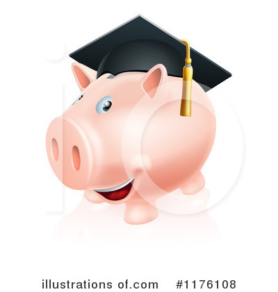 Royalty-Free (RF) Piggy Bank Clipart Illustration by AtStockIllustration - Stock Sample #1176108
