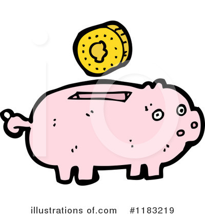 Royalty-Free (RF) Piggy Bank Clipart Illustration by lineartestpilot - Stock Sample #1183219