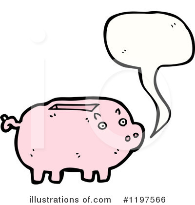 Royalty-Free (RF) Piggy Bank Clipart Illustration by lineartestpilot - Stock Sample #1197566