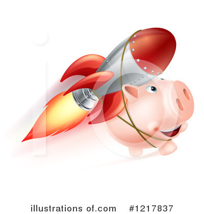 Royalty-Free (RF) Piggy Bank Clipart Illustration by AtStockIllustration - Stock Sample #1217837