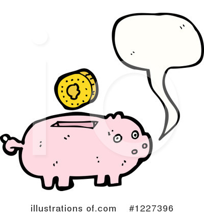 Royalty-Free (RF) Piggy Bank Clipart Illustration by lineartestpilot - Stock Sample #1227396