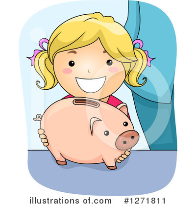 Royalty-Free (RF) Piggy Bank Clipart Illustration by BNP Design Studio - Stock Sample #1271811