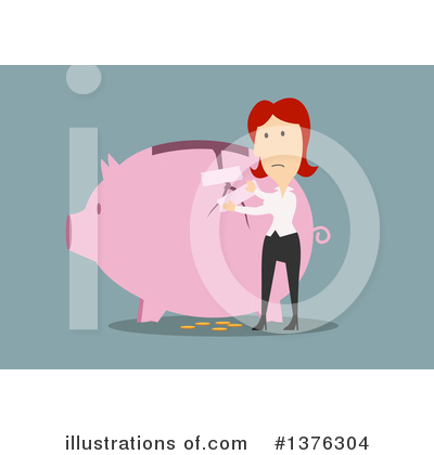 Royalty-Free (RF) Piggy Bank Clipart Illustration by Vector Tradition SM - Stock Sample #1376304