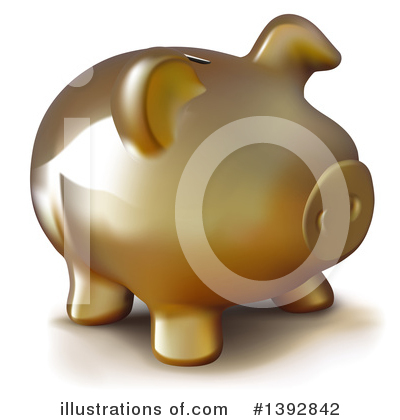 Royalty-Free (RF) Piggy Bank Clipart Illustration by dero - Stock Sample #1392842