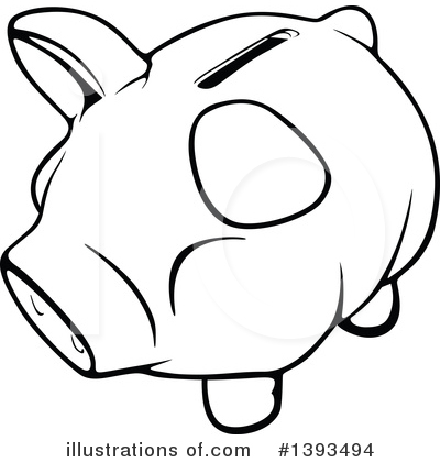 Royalty-Free (RF) Piggy Bank Clipart Illustration by dero - Stock Sample #1393494