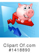 Piggy Bank Clipart #1418890 by AtStockIllustration