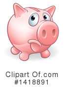 Piggy Bank Clipart #1418891 by AtStockIllustration