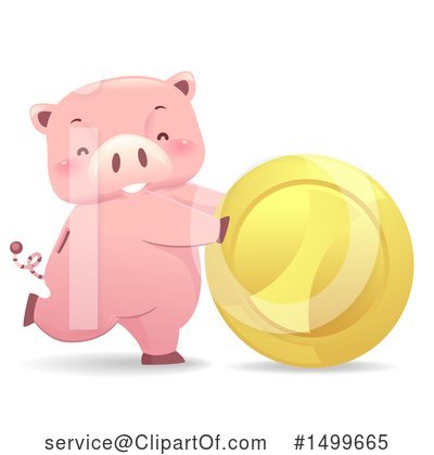 Royalty-Free (RF) Piggy Bank Clipart Illustration by BNP Design Studio - Stock Sample #1499665
