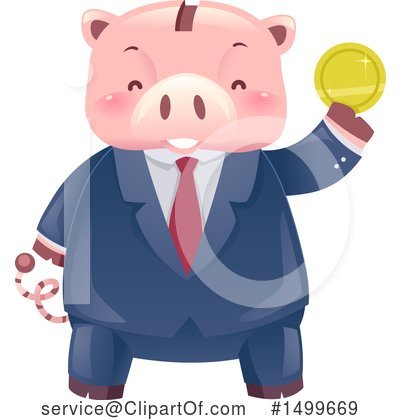 Royalty-Free (RF) Piggy Bank Clipart Illustration by BNP Design Studio - Stock Sample #1499669