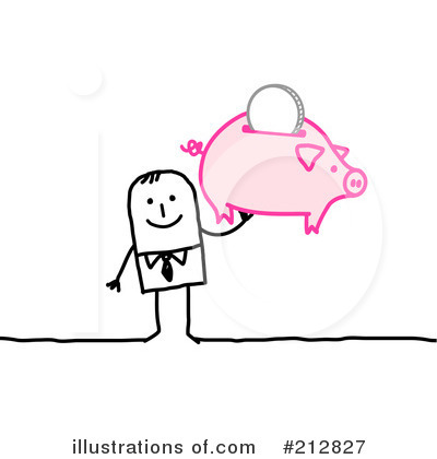 Royalty-Free (RF) Piggy Bank Clipart Illustration by NL shop - Stock Sample #212827