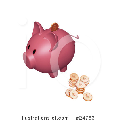 Royalty-Free (RF) Piggy Bank Clipart Illustration by KJ Pargeter - Stock Sample #24783