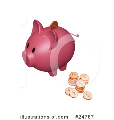 Royalty-Free (RF) Piggy Bank Clipart Illustration by KJ Pargeter - Stock Sample #24787