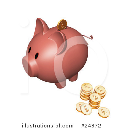 Royalty-Free (RF) Piggy Bank Clipart Illustration by KJ Pargeter - Stock Sample #24872