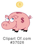 Piggy Bank Clipart #37026 by Hit Toon