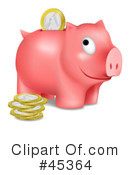 Piggy Bank Clipart #45364 by Oligo