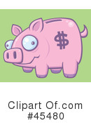 Piggy Bank Clipart #45480 by John Schwegel