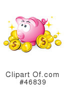 Piggy Bank Clipart #46839 by beboy