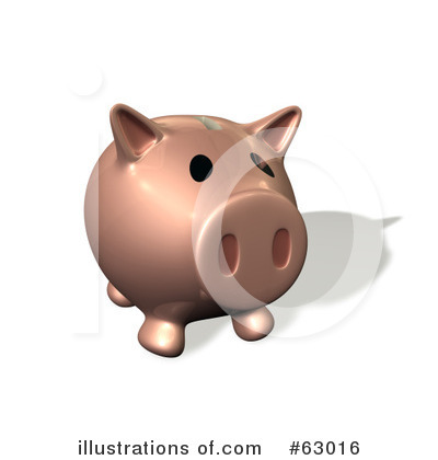 Royalty-Free (RF) Piggy Bank Clipart Illustration by AtStockIllustration - Stock Sample #63016
