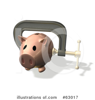 Royalty-Free (RF) Piggy Bank Clipart Illustration by AtStockIllustration - Stock Sample #63017