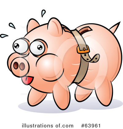 Royalty-Free (RF) Piggy Bank Clipart Illustration by gnurf - Stock Sample #63961
