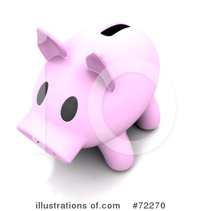 Royalty-Free (RF) Piggy Bank Clipart Illustration by KJ Pargeter - Stock Sample #72270