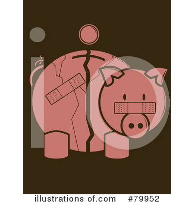 Royalty-Free (RF) Piggy Bank Clipart Illustration by Randomway - Stock Sample #79952