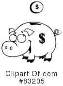 Piggy Bank Clipart #83205 by Hit Toon