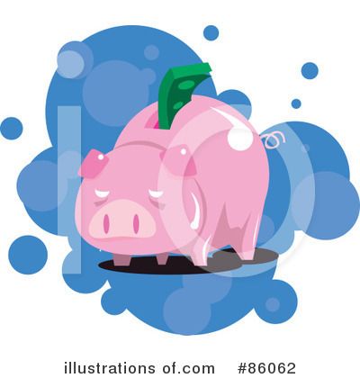 Royalty-Free (RF) Piggy Bank Clipart Illustration by mayawizard101 - Stock Sample #86062