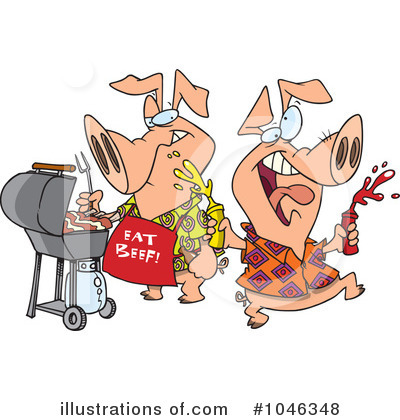 Royalty-Free (RF) Pigs Clipart Illustration by toonaday - Stock Sample #1046348