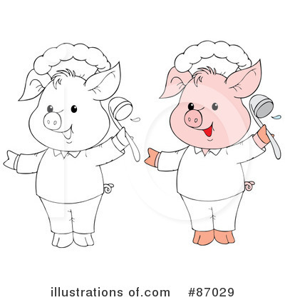 Royalty-Free (RF) Pigs Clipart Illustration by Alex Bannykh - Stock Sample #87029