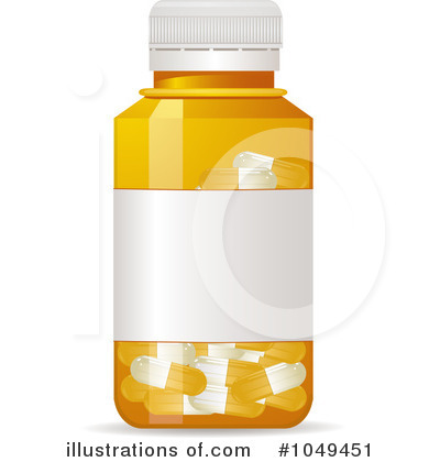 Royalty-Free (RF) Pill Bottle Clipart Illustration by elaineitalia - Stock Sample #1049451
