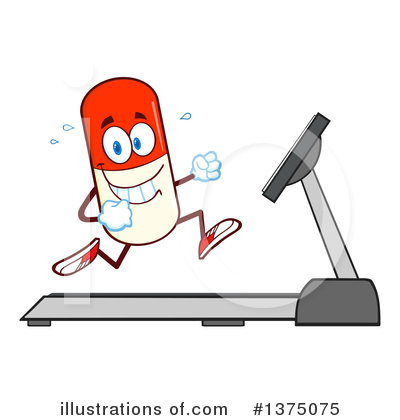 Pill Character Clipart #1375075 by Hit Toon