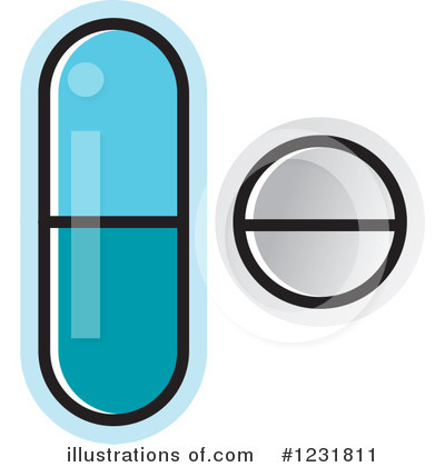 Royalty-Free (RF) Pill Clipart Illustration by Lal Perera - Stock Sample #1231811
