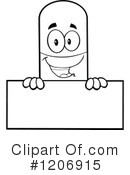 Pill Mascot Clipart #1206915 by Hit Toon