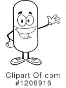 Pill Mascot Clipart #1206916 by Hit Toon