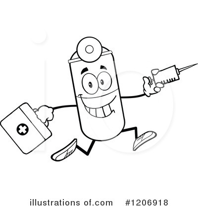 Royalty-Free (RF) Pill Mascot Clipart Illustration by Hit Toon - Stock Sample #1206918