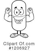 Pill Mascot Clipart #1206927 by Hit Toon