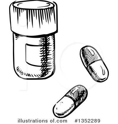 Royalty-Free (RF) Pills Clipart Illustration by Vector Tradition SM - Stock Sample #1352289