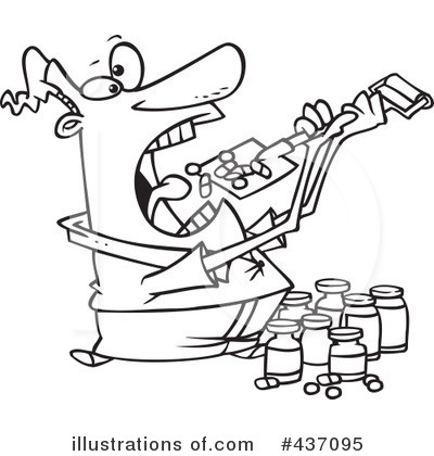 Royalty-Free (RF) Pills Clipart Illustration by toonaday - Stock Sample #437095