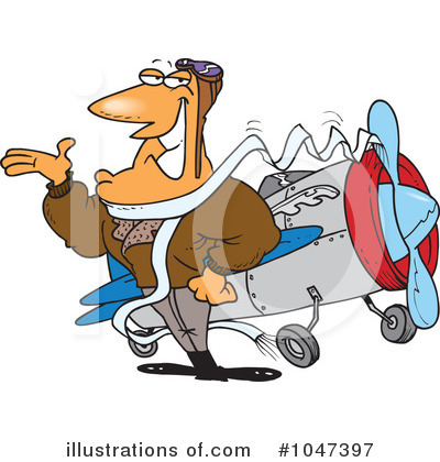 Airplane Clipart #1047397 by toonaday