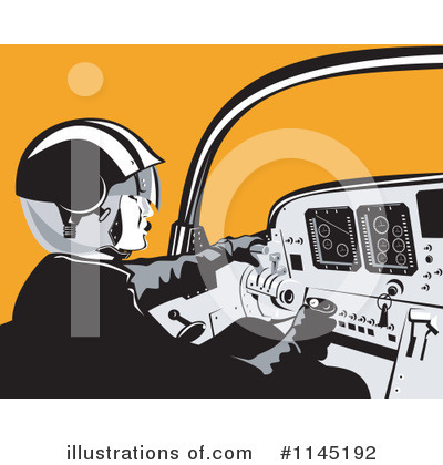 Royalty-Free (RF) Pilot Clipart Illustration by patrimonio - Stock Sample #1145192